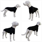 LoveLongLong Spring Summer Cooling Dog T-Shirt with UV Protection and Moisture-Wicking Fabric Blank Color Black XL