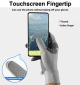 SUJAYU Full Finger UV Protection Gloves - Women & Men's Thin Fishing, Hiking, Cycling, Driving, Gym Gloves (Grey, Large)