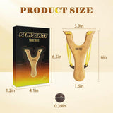 TRADETRUST Slingshots for Adults, Durable Wooden Slingshot with 100 Dissolvable Clay Balls for Outdoor, Funny Christmas Birthday Gift for Men and Women