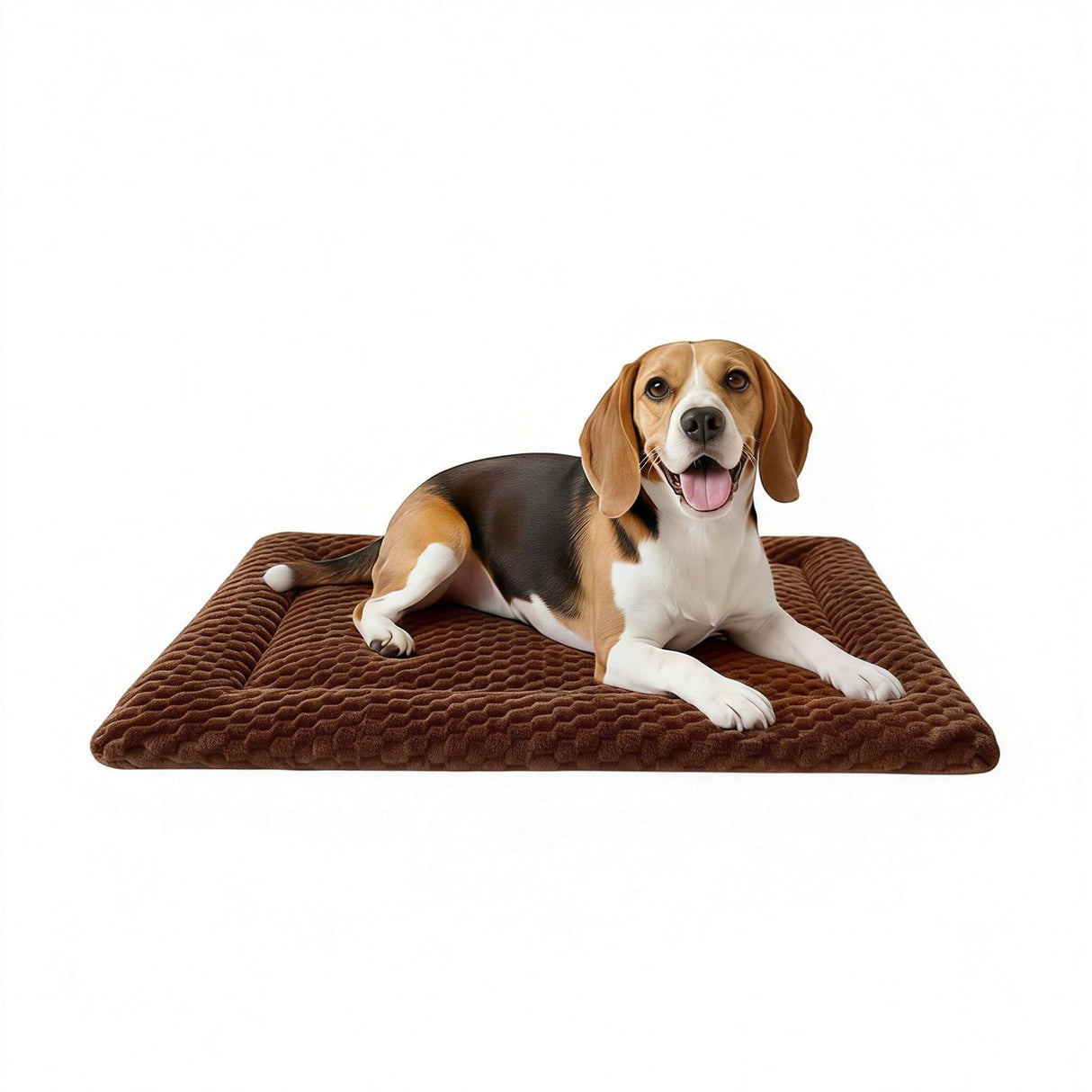 Dog Bed Mat, Dual-Sided Dog Crate Bed Mat - Ultra Soft & Machine Washable Kennel Pad for Medium Dogs, All-Season Comfort Pet Bed for Crates, Travel, and Home, Brown, 30 x 18 Inch