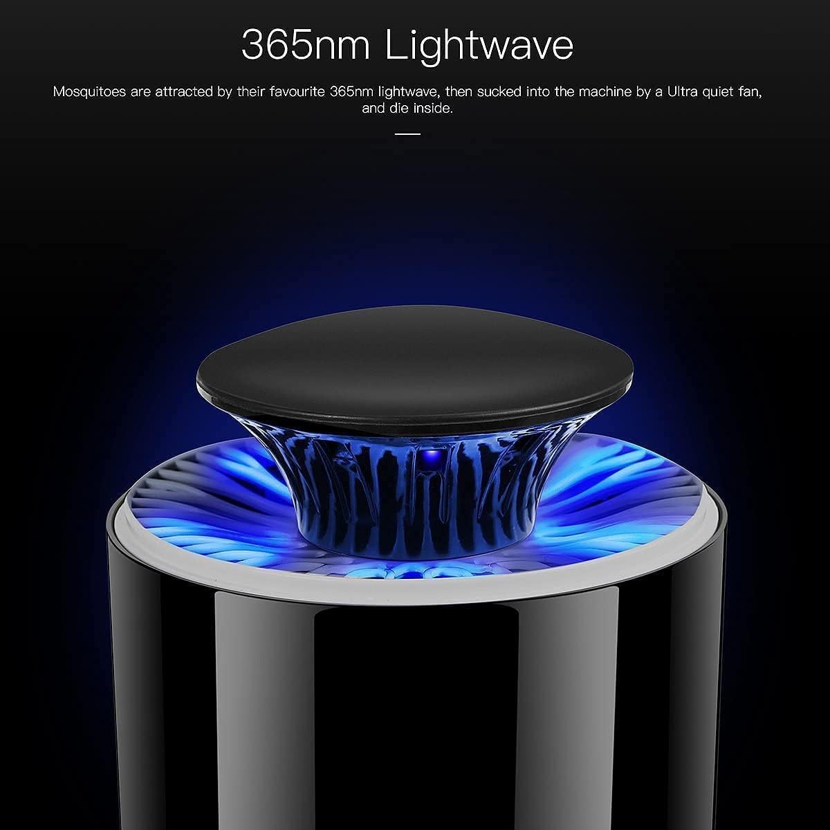 BRIRILINE Bug Zapper, Electric Mosquito & Fly Zappers/Killer - Insect Attractant Trap Powerful Bug Zapper Light, Hangable Mosquito Lamp for Home, Indoor, Outdoor, Patio (Black),(SDB)