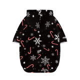 Howilath Puppy Cat Hoodies Coat Sweater, Christmas Snowflake Candy Pet Clothing Sweatshirt with Hat Zipper Outfit - L