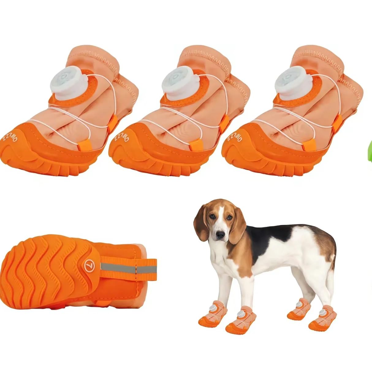 Paw Protective Shoes, All-Season Protection, Comfort, and Stability for Your Dog’s Paws 4pcs Dog Boots, Keep Your Dog Active (Orangw (4Pc), 5(2.0" Lx1.6 W))