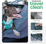 Molly Mutt 3-in-1 Back Seat Cover for Dogs, 100% Cotton Canvas Back Seat Hammock with Headrest Straps, Belt Slots, & Anchors, Non-Skid Cargo Area Cover, Machine Washable, No Harmful Chemicals, 56"x56"