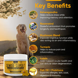 iHeartDogs Senior Super 7 Daily Dog Multivitamin - 7-in-1 Vitamin for Dogs Supports Anti-Aging with Antioxidants, Probiotics, Lion's Mane, Turkey Tail, & Ashwagandha for Longevity & Cognitive Boost