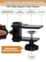 Grooming Table Arm Clamps,Grooming Table Arm Clamps, Kalolary Adjustable Replacement Aid Clamps to Attach Grooming Arms To Tables Accessories