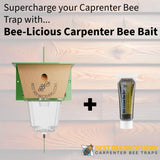 Best Bee Brothers Ultimate Carpenter Bee Trap for Outside with Large, Clear External Receptacle, Internal Bee Vault & Spring-Loaded Door, 5.75" L x 6" W x 4.5" H