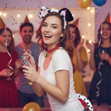 KIPSSMLSE Dalmatian Costume Dalmatian Ears Headband Tail for Women Puppy Dog Dress Up for Party Halloween