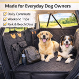 FURRY VOYAGE Back Seat Extender for Large Dogs, Dog Car Seat Cover Hard Bottom Holds 400lbs, Waterproof Nonslip Dog Hammock for Car, Large Car Seat Protector for Car, SUV, Truck, Universal Fit