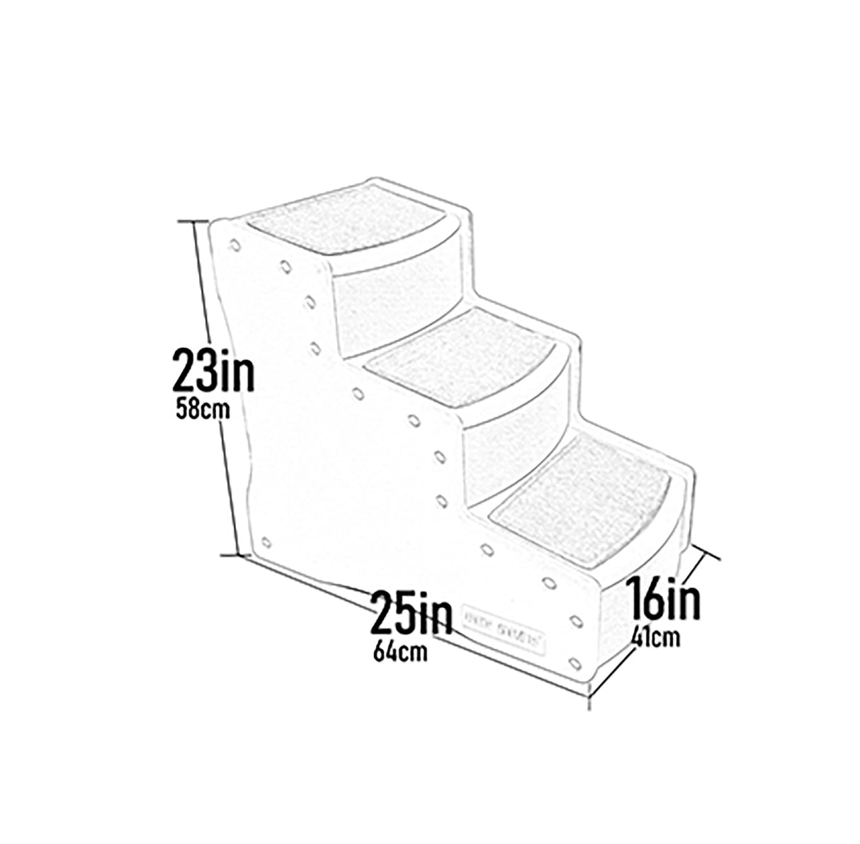 Pet Gear Easy Step III Pet Stairs, 3 Step for Cats/Dogs, Removable Washable Carpet Treads, for Pets Up to 150lbs, No Tools Required, Available in 9 Colors, Camel