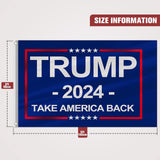 Trump 2024 Flag 3x5 Outdoor Made in USA Double Sided 3 Ply Take America Back Heavy Duty President Trump Flags 2024 for Outside with 2 Brass Grommets UV protection Fade Resistant for Indoor Outdoor Decorations