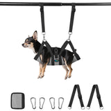 Ownpets Pet Grooming Hammock, Breathable Dog Grooming Hammock with Carabiners, Pet Grooming Harness Sling for Grooming, Hair Nail Trimming Cutting & More (XS)