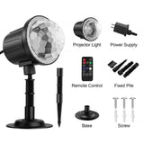 Halloween Christmas Projector Lights Outdoor, RGBW Ocean Wave LED Light Projector with Remote & Timer, IP65 Weatherproof for Yard, House Parties, Bedroom Ceiling Decor (Holiday Gift Idea)