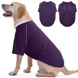 IECOii Fleece Dog Sweater Large Size Dog,Warm Sweaters for Male Female Doggy,Pullover Sweatshirt Lightweight Pet Fall Clothes for Pitbull,Boxer,Staffy, Purple,XXL