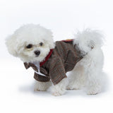 DOTEYAYP Dog Tuxedo Shirt for Small Dog Cat Wedding Party Christmas Costume Puppy Formal Suit Holiday Outfit (X-Large, Coffee)