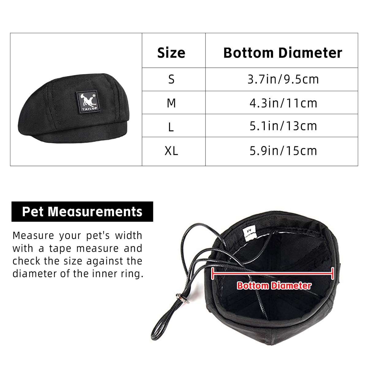 MANON ROSA Dog Beret Hat Military Style– Adjustable Halloween Pet Costume Cap Hair Accessory Photo Prop for Small & Medium Dogs Puppies Cats Kittens (Black,Medium)