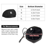 MANON ROSA Dog Beret Hat Military Style– Adjustable Halloween Pet Costume Cap Hair Accessory Photo Prop for Small & Medium Dogs Puppies Cats Kittens (Black,Medium)