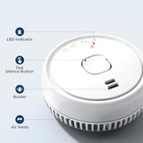 Ecoey Smoke Detector, Smoke Alarm with Advanced Photoelectric Technology, Fire Alarm Smoke Detector with Test Button and Low Battery Reminder, Fire Alarm Used in Bedroom, Home, FJ138, 1 Pack