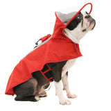 Gooby - Raincoat, Adjustable Rain Cap with See Through Visor, Red, 3X-Large