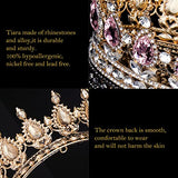 COCIDE Gold Crown for Women Crystal Wedding Tiara and Crowns for Girls Rhinestones Queen Headband Princess Hair Accessories for Big Kids Party Bridal Birthday Prom Costume Cosplay Baroque Accessory Vintage Style