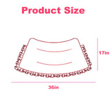 LUKHMELF Pet Stroller Mat,Dog Stroller Pet Bed Mat,Pet Stroller Edge Cushion,Pink Bow Style,Pure Cotton,Stroller Guard,Pet Stroller Dirt Cover,Not Including Strollers、Comforter(36"×18.5")