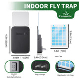 Carmelie Fly Trap Indoor, Fruit Fly Trap for Indoors, Plug-in Flying Insect Traps Catcher with Dimmable UVA Attract Night Light Mode, for House Flies Bugs Mosquito Pest, Black(2 Device+10 Glue Cards)
