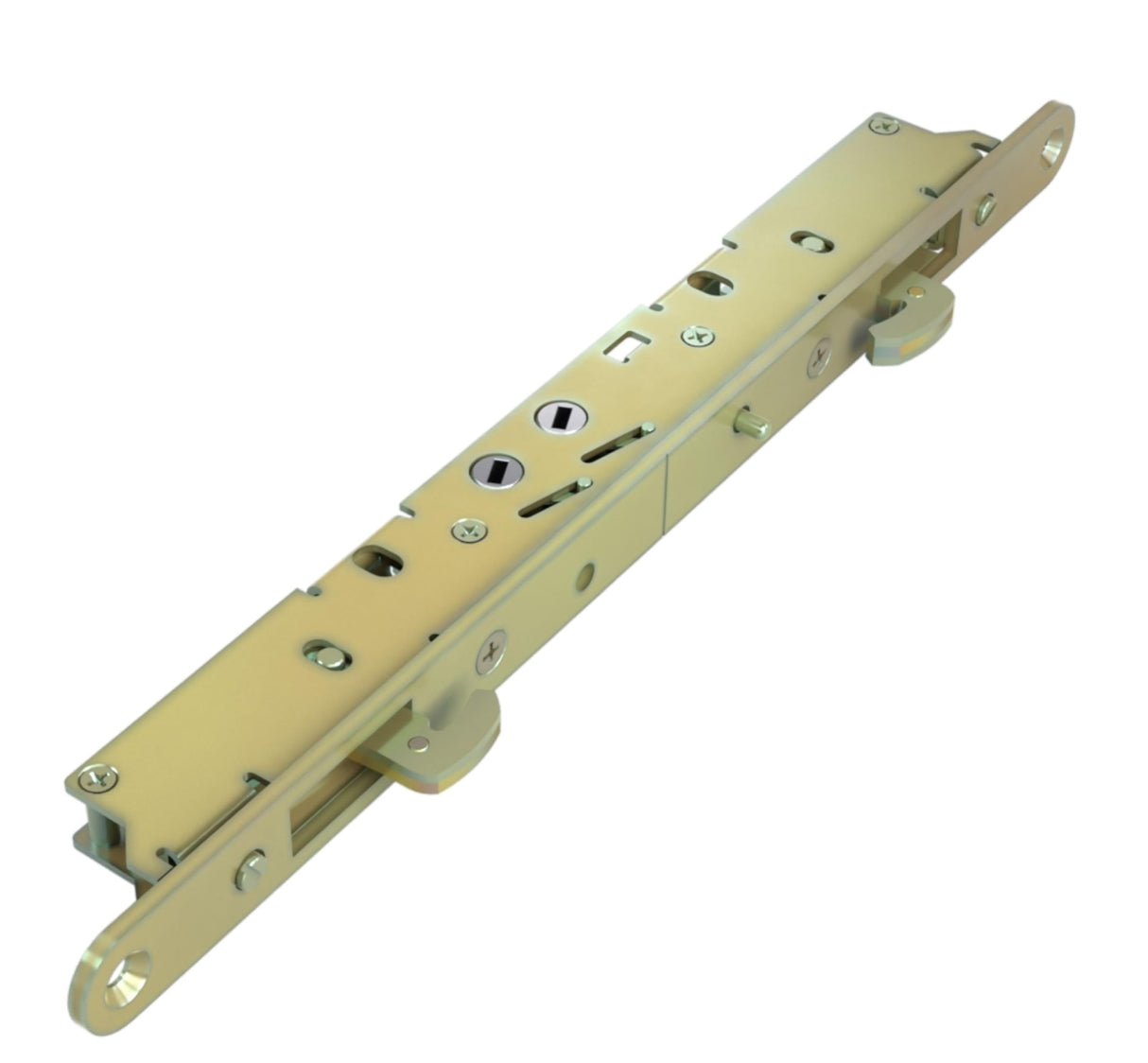 Multi-Point Mortise Lock Replacement with 11-3/4" Face Plate for Sliding Patio Glass Door | Dual-Point Security with Anti-Slam Pin - 11" Hole Spacing | Fix & Repair Locking Mechanism