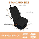 GOOPAWS Dog Car Seat Cover, Waterproof Dog Hammock, Scratchproof Travel Car Bed Back Seat Cover for Pets, with Storage Pocket for Car SUV Truck (Grey-3)