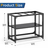 TOCRETOARE Fish Tank Stand 40 Gallon, Metal Aquarium Stand 36.5" L x 18.5" W*29.5”H, Double-Layer Storage Design, Suitable for Home and Office Use, 660LBS Capacity, Black (Tank not Included)