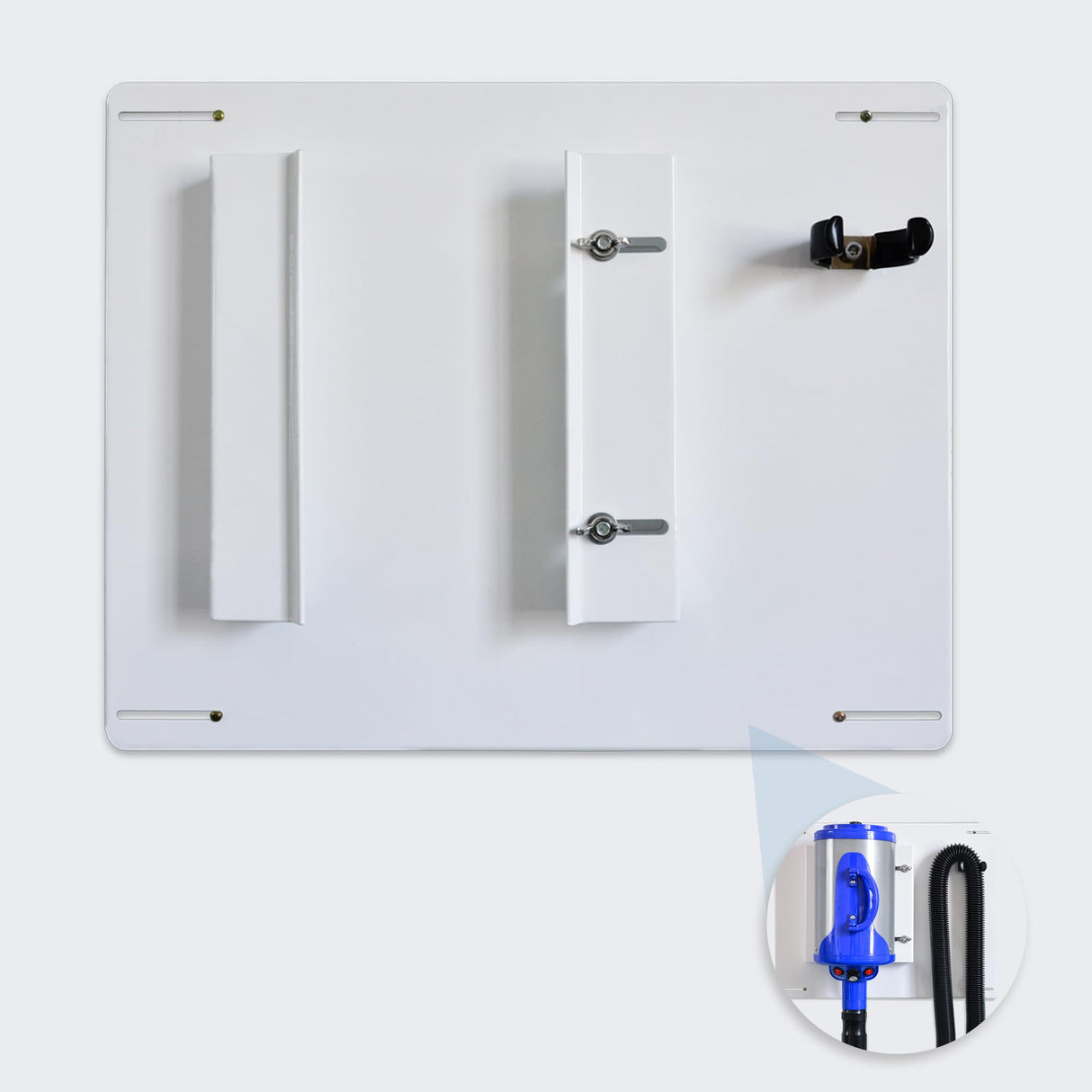 SHELANDY Pet Dryer Wall Mount with Hose Holder | Iron Hanger and Bracket Compatible to Dry Wall