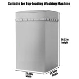 Top Load Washing Machine Cover Waterproof Washer Dryer Cover with Zipper Dustproof Outdoor Full-Automatic Washer Protector Case Laundry Cover 22x22.8x36.2inch (Silver)