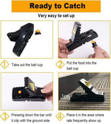 Mouse Trap, Small Mice Trap Indoor Quick Effective Sanitary Safe Mouse Catcher for Family and Pet - 12 Pack Black, M01-12Pack