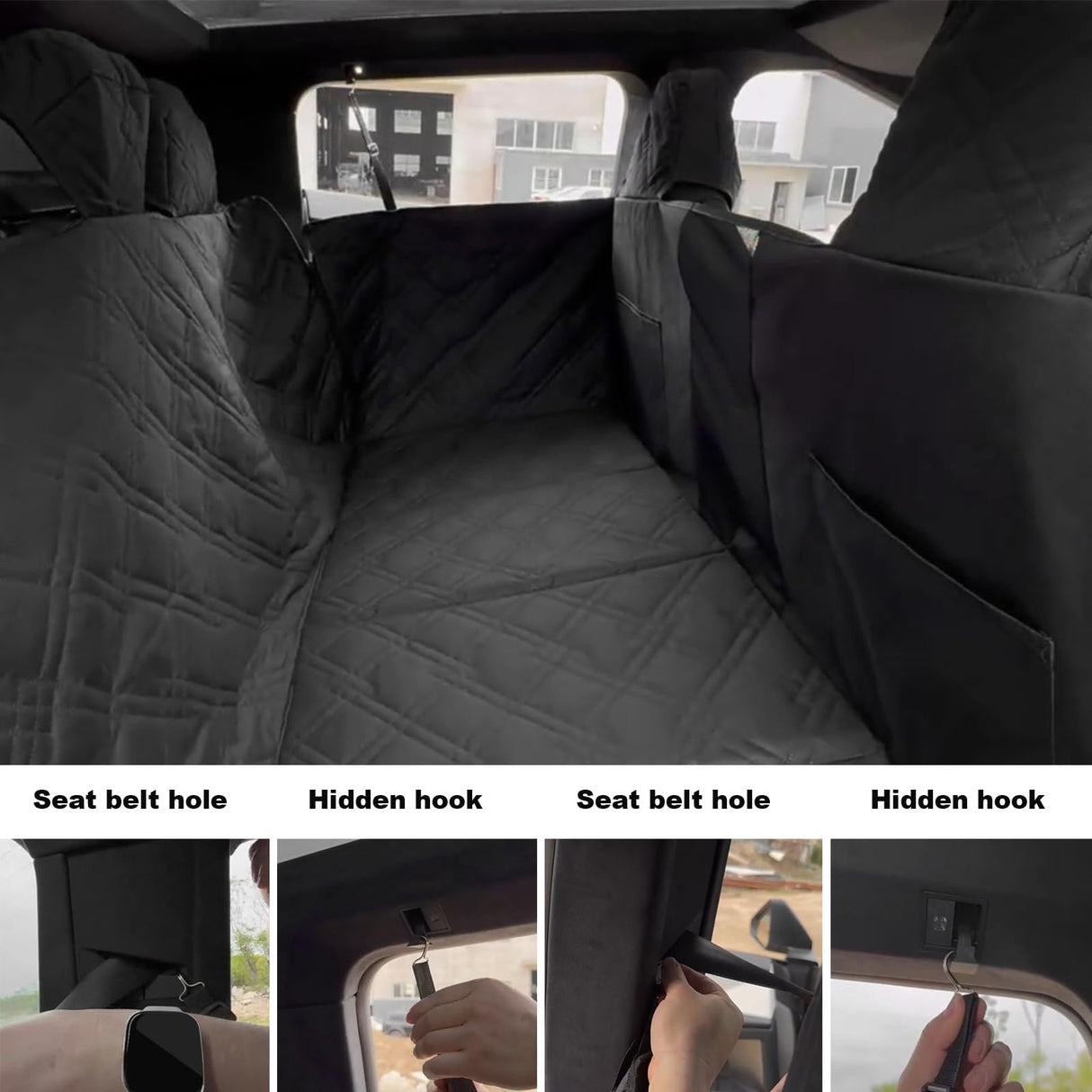 MTMARS3 Dog Seat Cover for Tesla Cybertruck 2023-2025 – Waterproof, Scratchproof & Durable Pet Liner for Comprehensive Protection, Easy to Clean