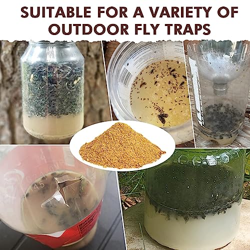 10 Pack Fly Trap Bait Refills, Reusable Fly Bait, 10 * 30g Natural Fly Bait Refill Packets Killer for Reusable Fly Traps Outdoor, Fly Attractant for Ranch Fly Traps Outdoor