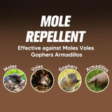 KQCWKH Mole Repellent for Lawns, Mole and Vole Repellent Outdoor, Gopher Repellent, Groundhog Repellent Outdoor, Armadillo Repellent, Mole Deterrent for Yard, Lasts Up to 3 Months, 8 Balls