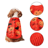 NACOCO Dog Halloween Pumpkin Sweater Pet Clothes Cat Knitwear Apparel Holiday Party Halloween Warm Puppy Clothes Kitty Clothes(XL)