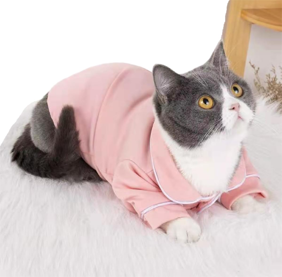 B Large Pink Silk Dog Pjs for Small Dogs - Breathable, Soft & Cozy Winter Coat for Puppy Pajamas