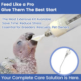12 PCS Baby Bird Feeding Syringe Set with Storage Bag Professional Parrot Syringe Feeder Bird Hand Feeding Tubes Kit for Parakeets, Cockatiels, African & Amazon Grey Parrots, Cockatoos, Macaws