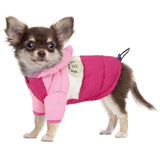 CMREAEC Dog Vest Winter Coat for Small Dogs Boy Girls, Dog Down Jackets Puppy Hoodie Sweatshirt Doggie Hoodie Coat Winter Clothes Pet Hooded Coat Apparel for Chihuahua in Cold Weather,Pink XXL