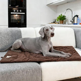 Travel Dog Bed | Camping Dog Bed | 37.4"x25.6" Waterproof Outdoor Dog Mat | Portable Place Mat for Dogs with Handle | Machine Washable | Easy Clean for Outdoor Adventures (Brown)