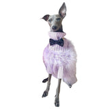 OUSHOP Small Dog Pullover Sweater Cute Furry Coat Cold Weather Knitted Feather Turtleneck Knitwear Warm Clothes,Purple,M