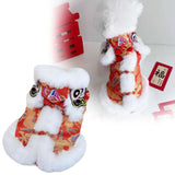 Generic 2026 New Chinese New Year Dog Outfit, Lion Dance Dog Costume, Cat Clothes for Cats, Dog Clothes Pet Costume (S)