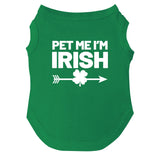 Pet Me I'm Irish Dog Tee Shirt | Sleeveless Breeds | St.Patrick's Day | Lucky | Shamrock | Irish Holiday |Green, 2X-Large 987