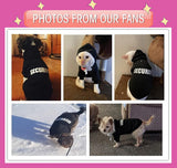 Security Dog Hoodies Clothes Apparel Winter Sweatshirt Warm Sweater Cotton Puppy Hoodie for Small Dog Medium Large Cat Grey, 5XL
