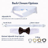 Handcrafted Personalized Dog Wedding Attire with Bow Tie – Custom Embroidered Name, Adjustable Shirt-Style Collar Fit, Optional Ring Bearer Clasp, Formal Outfit by ACORD EU (White)