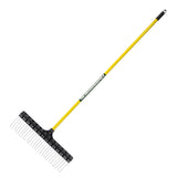 THE GROUNDSKEEPER II Rake 55-inch Lightweight Fiberglass Handle, 21-inch Head, Durable Steel Tines for Gardening, De-Thatching or Professional Landscaping