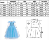 iTVTi Little Girl Princess Dress Halloween Carnival Cosplay Costume with Accessories Blue, 4-5 Years (Tag 120)