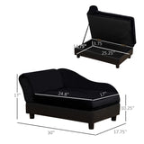 PawHut Luxury Fancy Dog Couch with Hidden Storage, Small Dog Sofa Bed with 2" Soft Foam, Modern Pet Furniture for Puppies & Little Breeds, Black