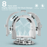 iPettie Automatic Hair Dryer Box for Cats and Small Dogs, Foldable and Large Capacity, 8 High-Velocity Fans, 360° Airflow, Temperature Control, 4-Speed Settings and Timer, 16 Gallons