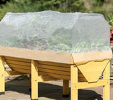Agfabric Garden Netting 10'x12' Insect Pest Barrier Bird Netting for Garden Protection,Row Cover Mesh Netting for Vegetables Fruit Trees and Plants,White